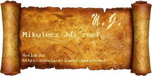 Mikulecz József névjegykártya