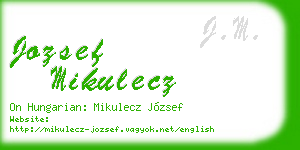 jozsef mikulecz business card